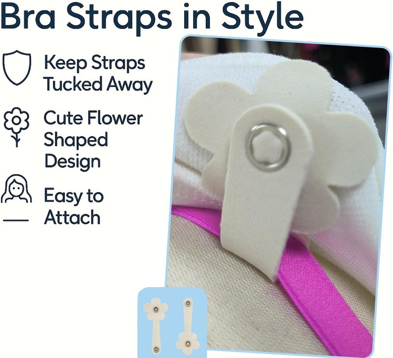 DKUUPEX Adjustable Bra Strap Clips to Hide Straps and Convert to Racerback – 2/6/8 Pack No-Slip Bra Strap Holders – Black, Beige, White - Image 5